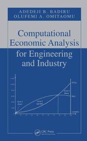 Cover of Computational economic analysis for engineering and industry by Adedeji Bodunde Badiru