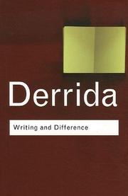 Cover of Writing and Difference by Jacques Derrida