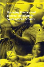 Front cover of Managing finance and external relations in South African schools by Lesley Anderson