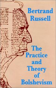 Front cover of The Practice and Theory of Bolshevism by Bertrand Russell