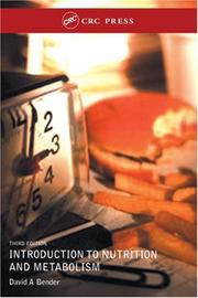Front cover of Introduction to Nutrition and Metabolism by David A. Bender