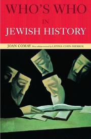 Cover of Who's who in Jewish history by Joan Comay