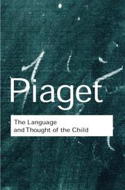 Front cover of Langage et la pensée chez l'enfant by Jean Piaget