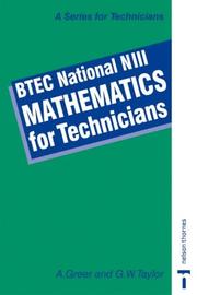 Cover of Mathematics for technicians by A. Greer