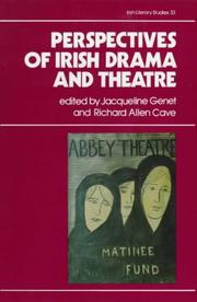 Cover of Perspectives on Irish drama and theatre by Jacqueline Genet