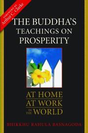 Front cover of The Buddha's Teachings on Prosperity by Bhikkhu Rahula