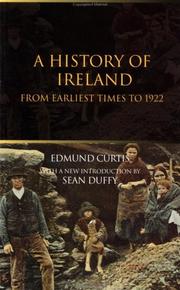 Cover of A history of Ireland by Edmund Curtis