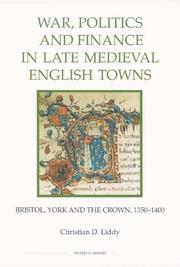 Front cover of War, Politics and Finance in Late Medieval English Towns by Christian D. Liddy