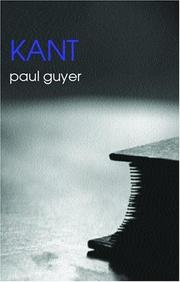 Cover of Kant by Paul Guyer