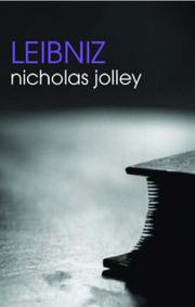 Cover of Leibniz by Nicholas Jolley