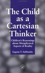 Cover of The Child As A Cartesian Thinker by Eugene V. Subbotsky