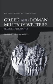 Front cover of Greek and Roman military writers by J. B. Campbell