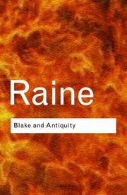 Front cover of Blake and antiquity by Kathleen Raine