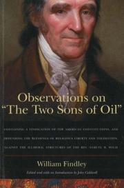 Front cover of Observations on The two sons of oil by William Findley