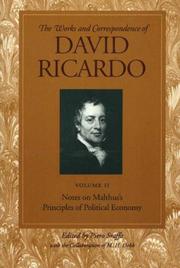Cover of The Works And Correspondence Of David Ricardo by Piero Sraffa