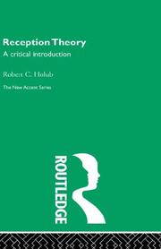 Cover of Reception Theory by Holub