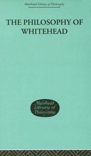 Front cover of The Philosophy of Whitehead (Muirhead Library of Philosophy) by W Mays
