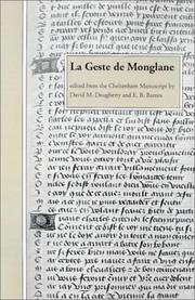 Cover of LA Geste De Monglane by Unknown