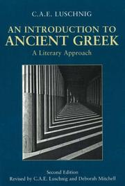 Front cover of Introduction to ancient Greek by C. A. E. Luschnig