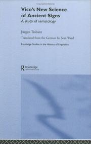 Front cover of Vico's New Science of Ancient Signs by Jürgen Trabant