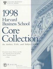 Front cover of 1998 Harvard Business School Core Collection by Sue Marsh