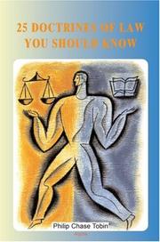 Front cover of 25 Doctrines of Law You Should Know by Philip Chase Tobin