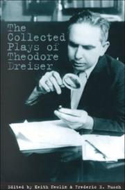 Front cover of The Collected Plays of Theodore Dreiser by Theodore Dreiser