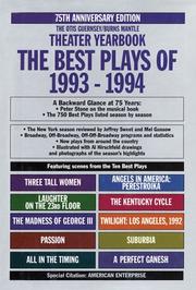 Front cover of The Best Plays of 1993-1994 (Best Plays) by Otis L. Guernsey, Jr.
