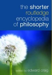 Front cover of The shorter Routledge encyclopedia of philosophy by Edward Craig
