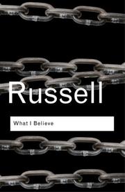 Front cover of What I believe by Bertrand Russell
