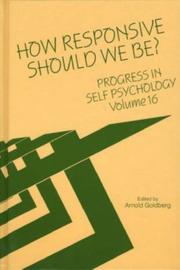 Cover of How Responsive Should We Be? by Arnold Goldberg