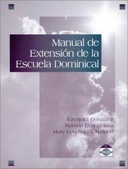 Front cover of Manual De Extension De LA Escuela Dominical by Gonzalez