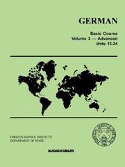 Cover of German Basic Course Vol. 3 (Advanced) Units 13-24 by Samuel, A Brown