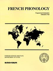 Cover of French Phonology by Robert J. Salazar