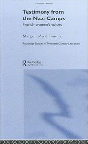Front cover of Testimony from the Nazi camps by Margaret-Anne Hutton