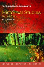 Cover of The Routledge companion to historical studies by Alun Munslow