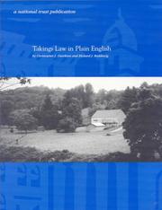 Front cover of Takings Law in Plain English by Christopher Duerkson