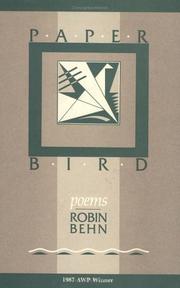 Cover of Paper Bird by Robin Behn
