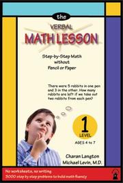 Front cover of The verbal math lesson by Charan Langton