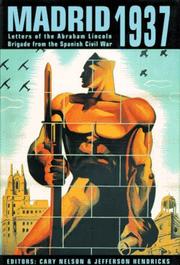 Cover of Madrid, 1937 by Cary Nelson