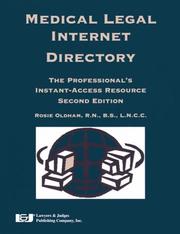 Front cover of Medical Legal Internet Directory by Rosie Oldham