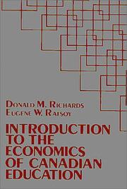 Front cover of Introduction to the economics of Canadian education by Donald M. Richards