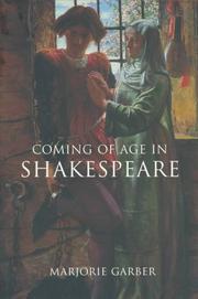 Cover of Coming of age in Shakespeare by Marjorie B. Garber