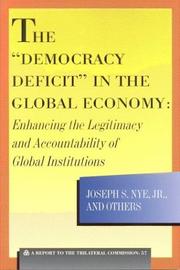 Front cover of The Democracy Deficit in the Global Economy by Joseph S. Nye
