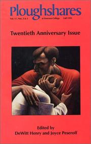 Cover of Ploughshares Fall 1991 by Unknown