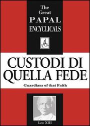 Cover of Encyclical by Pope Leo XIII