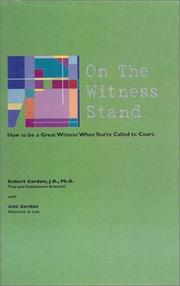 Front cover of On the Witness Stand by Robert Gordon