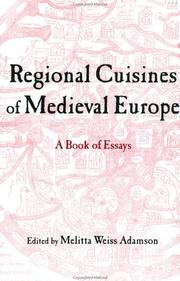 Cover of Regional cuisines of medieval Europe by Melitta Weiss Adamson