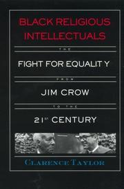 Front cover of Black Religious Intellectuals by Clarence Taylor