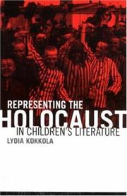Front cover of Representing the Holocaust in children's literature by Lydia Kokkola
